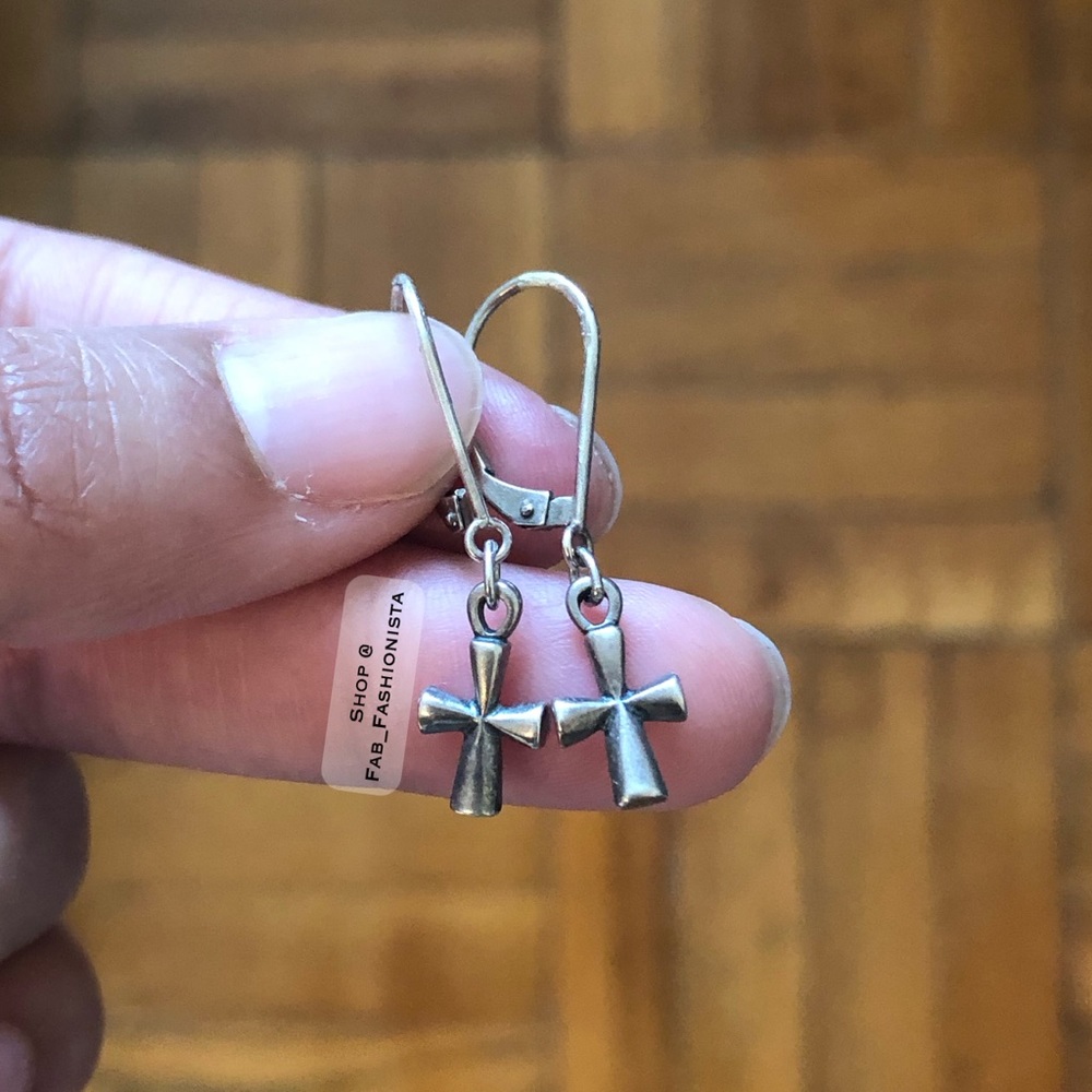 James Avery St Teresa sterling silver earrings